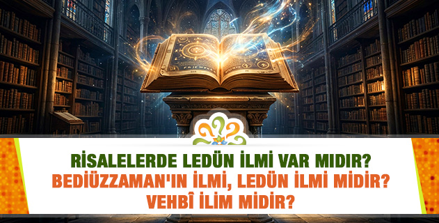 Risalelerde ledün ilmi var mıdır? Bediüzzaman'ın ilmi, Ledün İlmi midir? Vehbî İlim midir? Risalelerde ledün ilmi var mıdır? Bediüzzaman'ın ilmi, Ledün İlmi midir? Vehbî İlim midir?