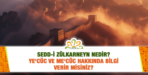 Sedd-i Zülkarneyn nedir? Ye'cüc ve Me'cüc hakkında bilgi verir misiniz? Sedd-i Zülkarneyn nedir? Ye'cüc ve Me'cüc hakkında bilgi verir misiniz?