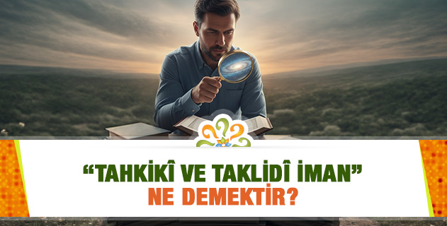 "Tahkikî ve Taklidî İman" ne demektir? "Tahkikî ve Taklidî İman" ne demektir?