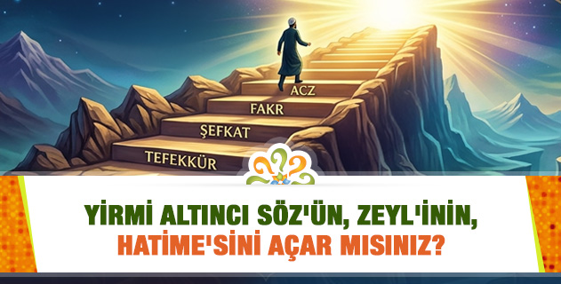 Yirmi Altıncı Söz'ün, Zeyl'inin, Hatime'sini açar mısınız? Yirmi Altıncı Söz'ün, Zeyl'inin, Hatime'sini açar mısınız?
