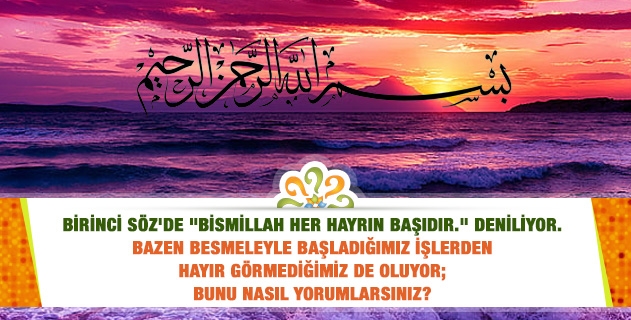 Birinci Söz'de 