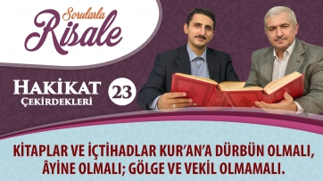 Kitaplar ve içtihadlar Kur’an’a dürbün olmalı, âyine olmalı; gölge ve vekil olmamalı.