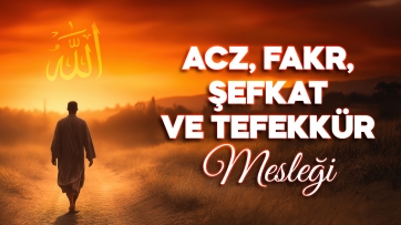Acz, Fakr, Şefkat ve Tefekkür Mesleği